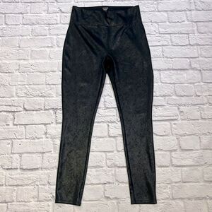 Assets by Spanx black faux leather legging